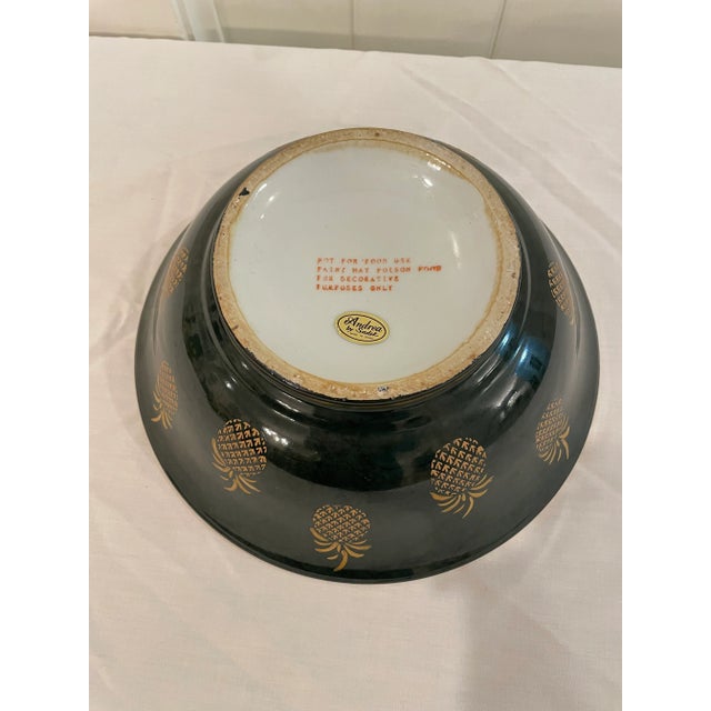 Green Late 20th Century Pineapple Bowl Andrea by Sadek Large For Sale - Image 8 of 11