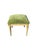 Pair of midcentury Louis XVI stools in the manner of Jansen. Lovely pair painted in cream with green accents. This has...