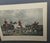 Printmaking Materials Large Vintage “The Earl of Derby’s Stag Hounds” Equestrian Artwork, Custom Framed Blue, Cream, Red For Sale - Image 7 of 18