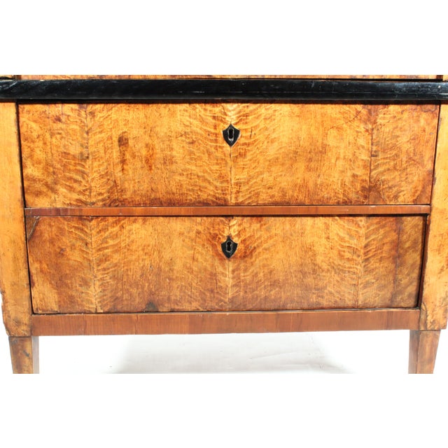 Biedermeier Birch Cylinder Desk For Sale - Image 9 of 13