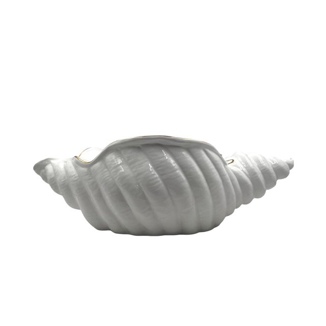 Hollywood Regency Great Ceramic Shell Sculpture, Italy 1970s For Sale - Image 6 of 12