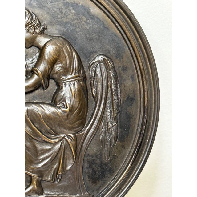 English British 19th Century Coalbrookdale Bronze Mother Holding Her Child Wall Sculpture For Sale - Image 3 of 12