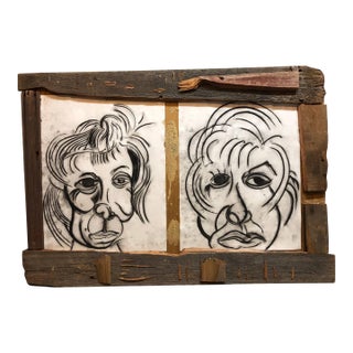 Alex Beard, Donna Librea, Mixed Media Wall Hanging Drawing For Sale