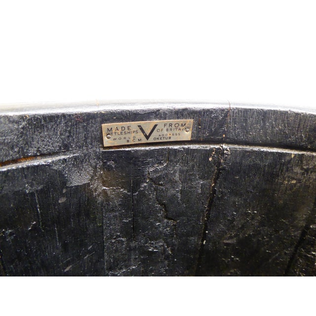 Antique English Brass Bound Barrel For Sale - Image 4 of 4