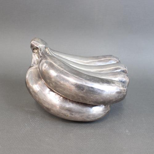 Almazán Silver-Plated Fruit Sculptures of Banana Bunch and Apples, 1970s, Set of 5 For Sale - Image 6 of 18