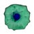 2010s Tommie Rush Studio Blown Glass Cobalt & Green Botanical Daffodil Vase - Signed For Sale - Image 6 of 6