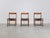 Lovely set of 6 dining chairs produced by Meubelatelier Vanda in Watervliet (Belgium) around 1965. The frames are made of...