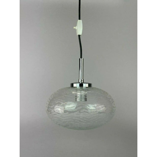Metal Space Age Pendant Lamp in Glass from Hustadt Leuchten, 1970s For Sale - Image 7 of 8