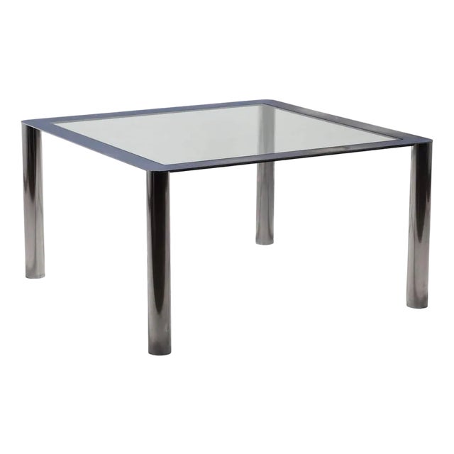 Chrome and Glass Coffee Table, 1960s-1970s For Sale