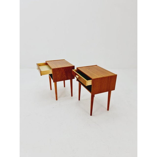 Mid-Century Danish Teak Nightstands, 1960s, Set of 2 For Sale - Image 10 of 12