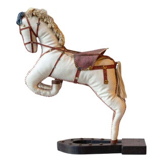 French Decorative Horse in Moleskin with Saddle and Harness, 20th Century For Sale