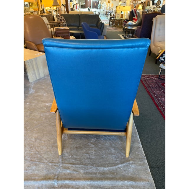 Teal Milo Baughman for James Inc. Recliner, Teal For Sale - Image 8 of 12