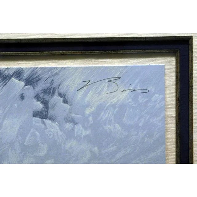 Modern 1990s "War Shield's Winter Vision St. II" Landscape Print by Earl Biss, Framed For Sale - Image 3 of 7