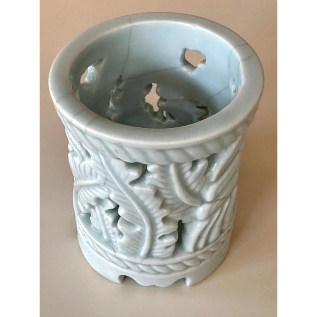 Rare Korean Ceramic Brush Holder Joseon Dynasty For Sale - Image 12 of 12