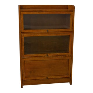 Stickley Mission Oak Arts & Crafts Barrister Bookcase For Sale