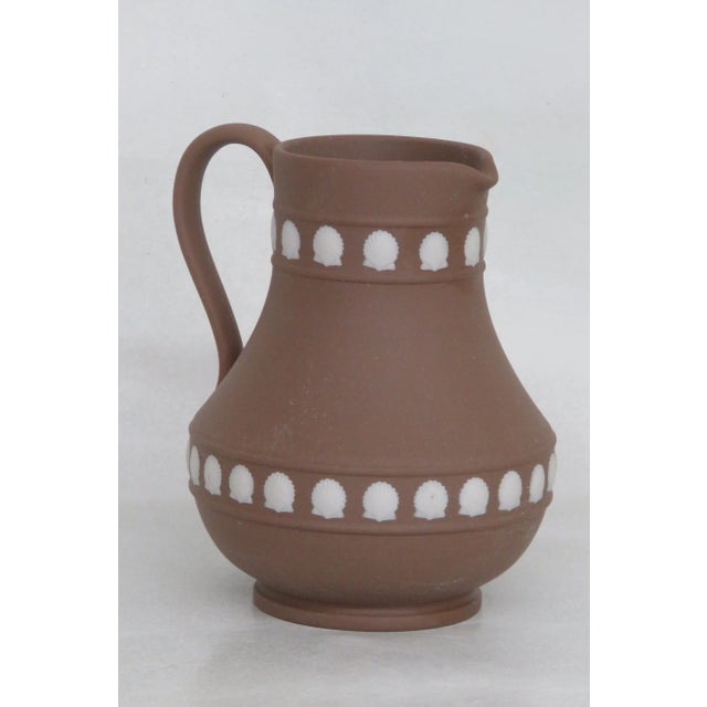 Wedgwood Jasperware Shell Design Taupe Brown Jug Pitcher For Sale - Image 13 of 13