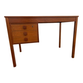 1960s Vintage Mid-Century Teak Desk by Domino Møbler For Sale