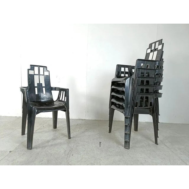 Postmodern Boston Chairs by Pierre Paulin for Henry Massonnet, 1988, Set of 6 For Sale - Image 3 of 13