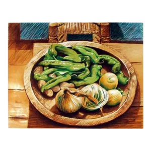 Wooden Bowl, Sandra Lawrence Lithograph