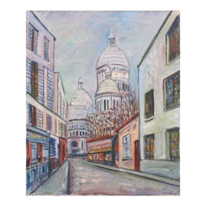 'View of Montmartre With the Basilica of Sacré-Cœur' by K H Kaneko, 1946, Paris, Post Impressionism