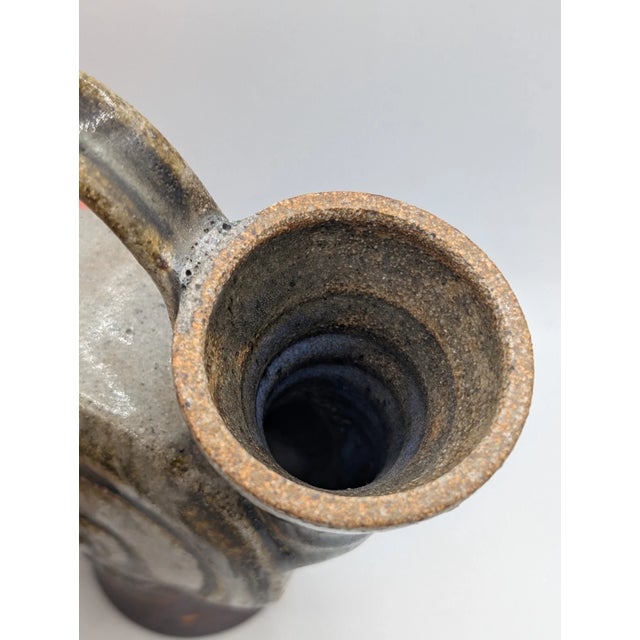 Late 20th Century Vintage Mid Century Modern Ceramic Studio Art Pitcher With Lid For Sale - Image 5 of 16