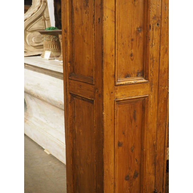 A Circa 1800 Tuscan Pine Bookcase With Wire Panels For Sale - Image 14 of 18