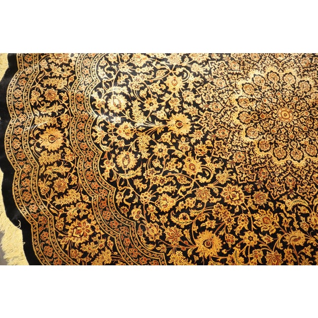 20th Century Signed Round Silk Rug rug no. 10947 For Sale In New York - Image 6 of 10