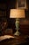 Verdigris Patinated Urn Form Table Lamp With 16” Linen Drum Shade For Sale - Image 4 of 8