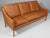 Børge Mogensen three-seat sofa new upholstery with cognac vintage full grain aniline leather. Legs of oak. Model 2209,...