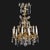 Antique French Gilded Chandelier with Crystals, ideal for an elegant dining room, made in France around 1870, in gilded...