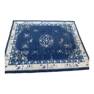 1900s, Handmade Antique Peking Chinese Rug 9.2' X 12.4' For Sale