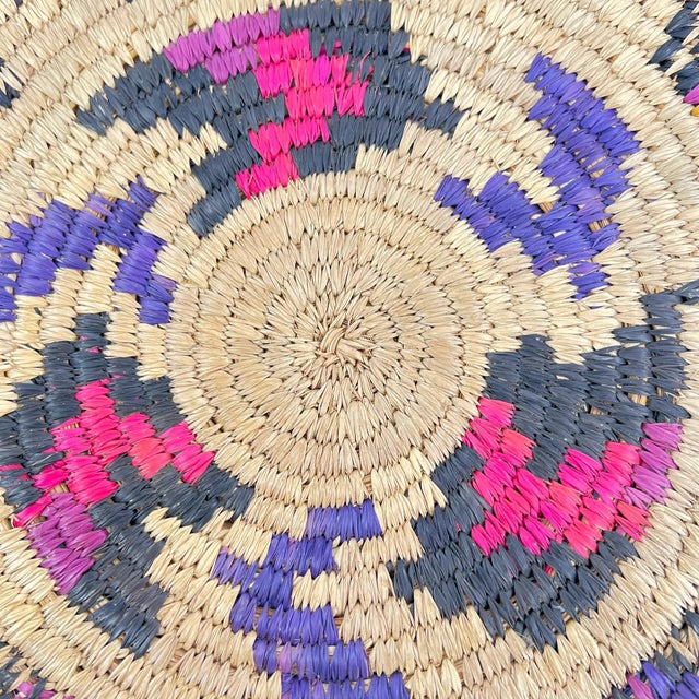 Textile Early 20th Century Hausa Flat Basket Nigeria 17inch MATTER COLLECTION For Sale - Image 7 of 8
