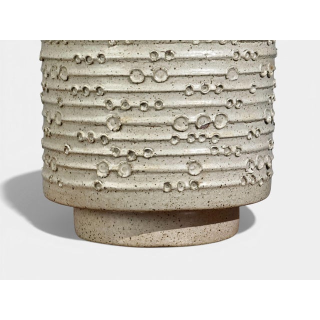 Ceramic David Cressey, Earthtone Glaze Ceramic, Large Table Lamps, Usa, 1970s For Sale - Image 7 of 9