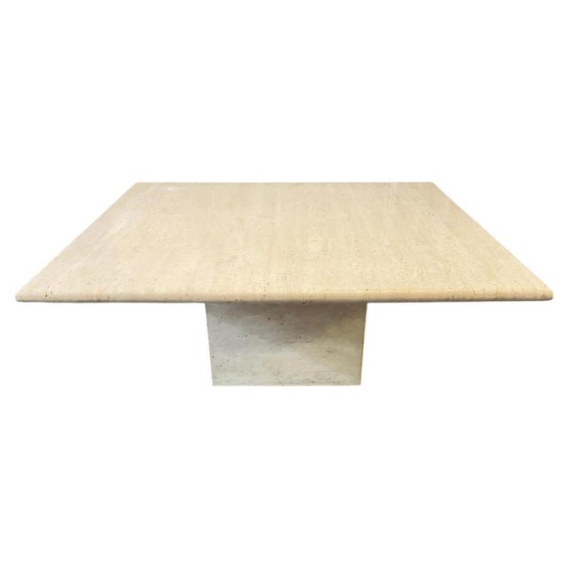 Vintage Italian Travertine Square Coffee Tables, 1970s, Set of 2 For Sale - Image 10 of 10
