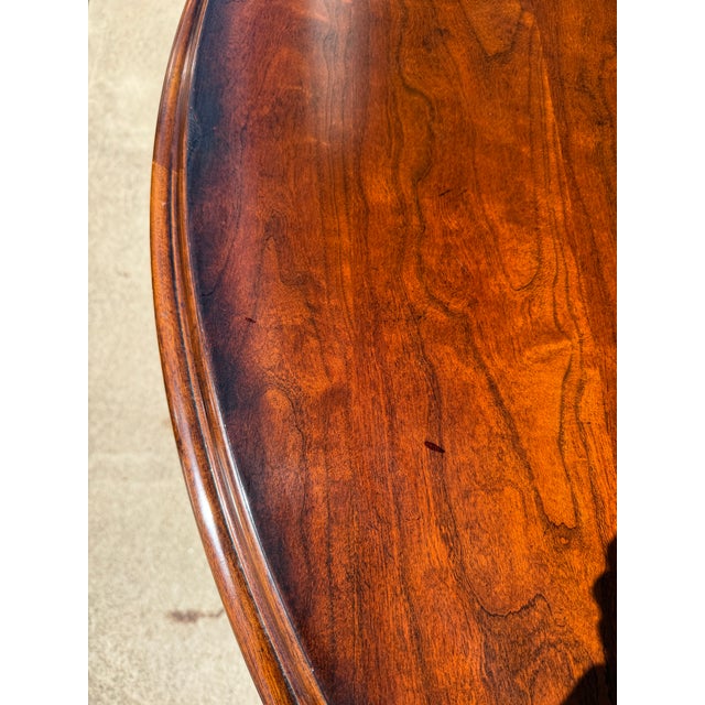 7 Piece 5ft Round Dining Set With Coral Upholstery For Sale - Image 10 of 18