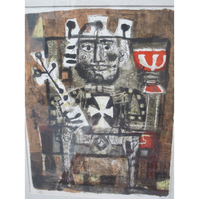 Printmaking Materials Antoni Clave Signed Limited Edition Hand Colored Lithograph Print Le Roi For Sale - Image 7 of 8