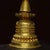 Mid 20th Century Vintage Tibetan Gilt Bronze Stupa - Gemstone Inlaid Buddhist Reliquary Pagoda For Sale - Image 5 of 9