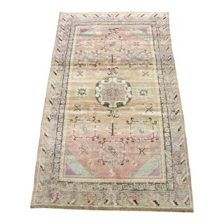 19th Century Geometric Design Samarkand Rug For Sale