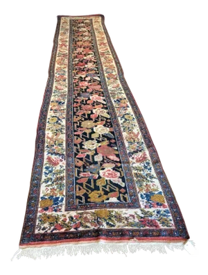 Antique Persian Luri/Lori Bakhtiari Runner Rug - 3′6″ × 16′10″