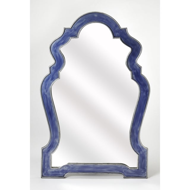 Spritely Home Accent Furniture Donia 28 in. W x 44 in. H Vertical Wall Mirror, Blue For Sale - Image 4 of 4