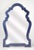 Spritely Home Accent Furniture Donia 28 in. W x 44 in. H Vertical Wall Mirror, Blue For Sale - Image 4 of 4