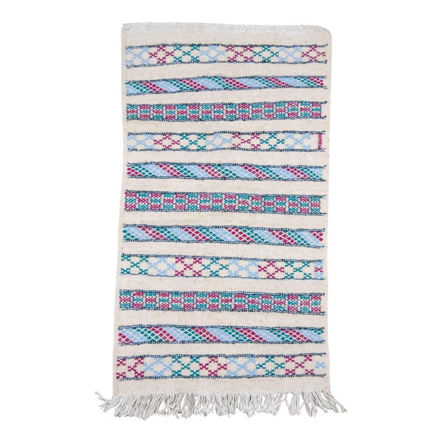 Kilim Bath Rug, Small Moroccan Rug Bathroom Mat, Handmade Gift 2x3.3 Ft For Sale