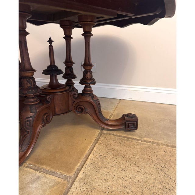 Antique Victorian Burr Walnut Table, 1860 For Sale - Image 6 of 8