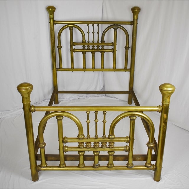Vintage Full Size Four Poster Brass Bed Chairish
