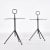 Modern Pair of Italian Modern Round Glass Gueridon Side Tables With Tripod Steel Bases For Sale - Image 3 of 12