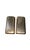 Gold-Tone Glowing Minimalist Octagonal Column Vase Set With Historic Patina For Sale - Image 4 of 5