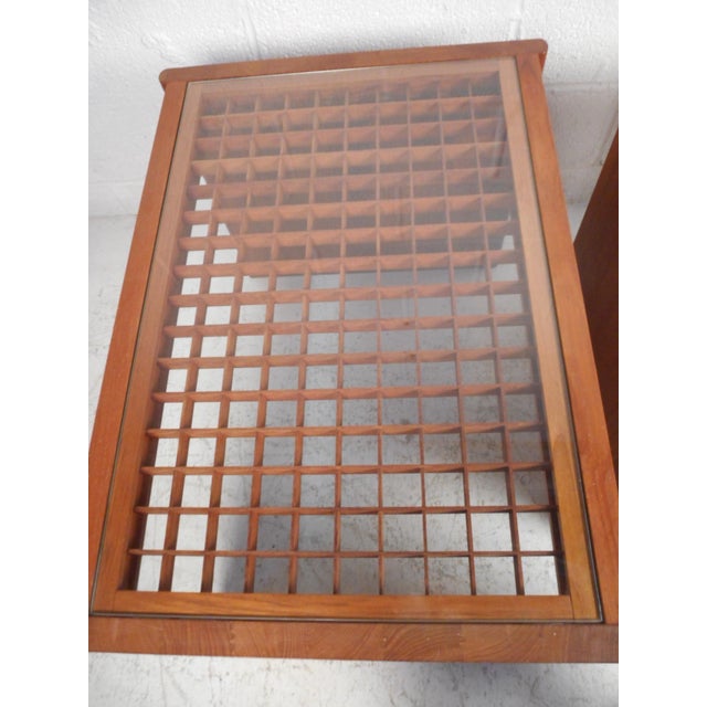 Mid 20th Century Danish Lattice Top End Tables by Komfort - 2 Pieces For Sale - Image 10 of 12