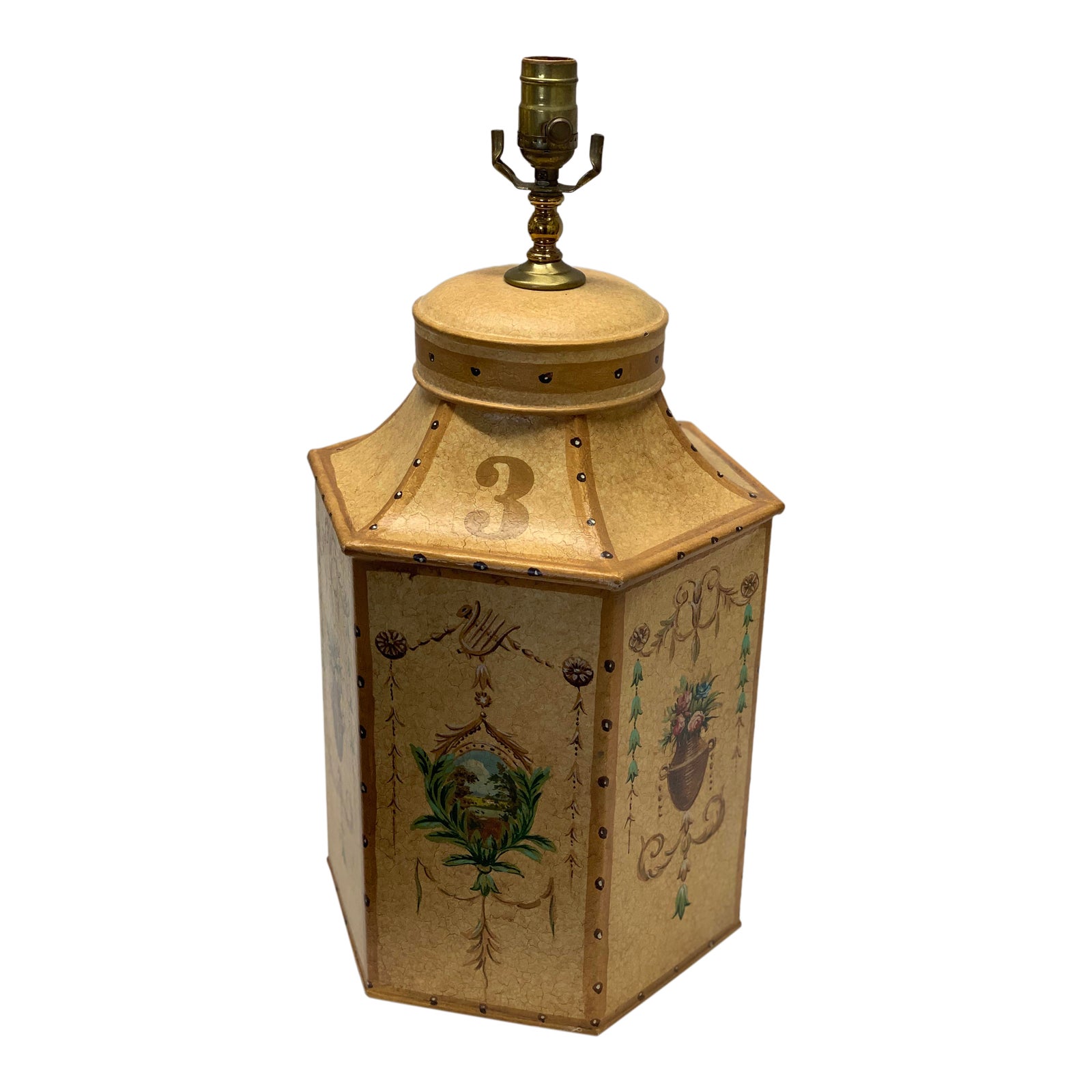 1960s Vintage Chinese English Tea Caddy Lamps Chairish