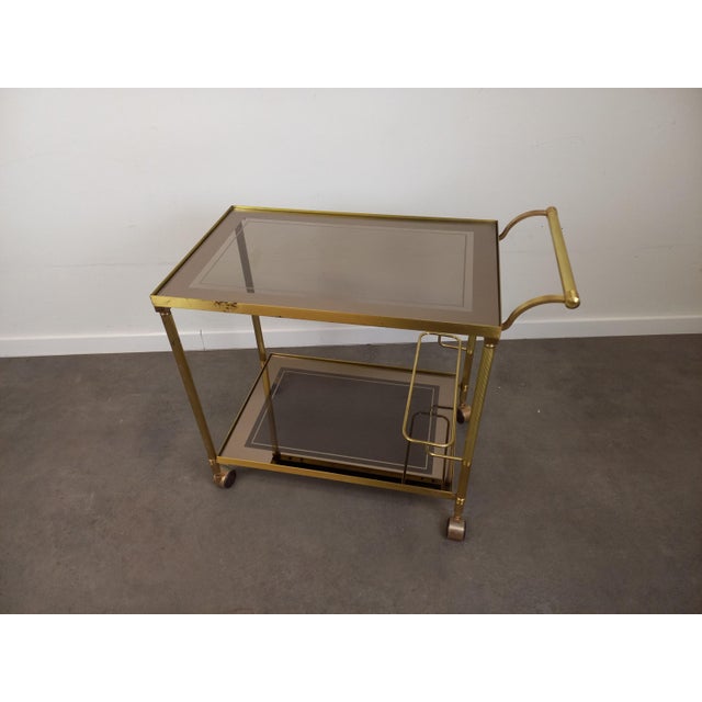 Golden Trolley on Wheels, 1980s For Sale - Image 10 of 13