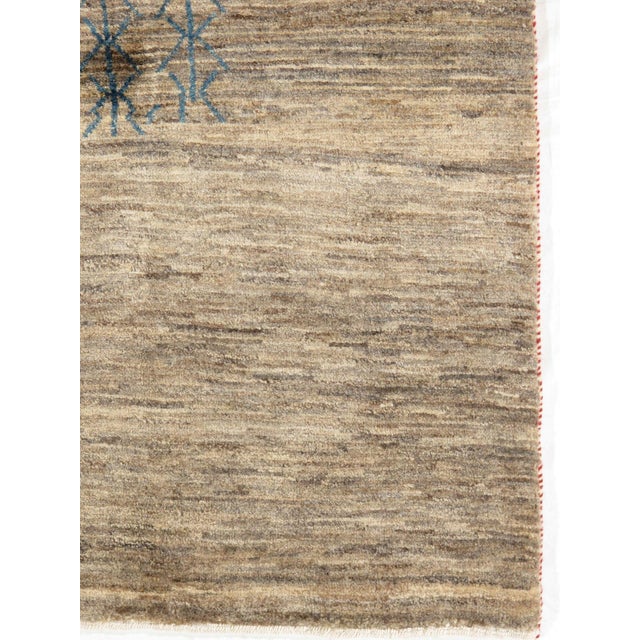 Hand-Knotted Persian Gabbeh Rug With Tree of Life Motif 6'7" X 7'11" For Sale - Image 4 of 5